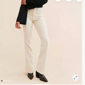 Good American Off-White Bootcut Jeans